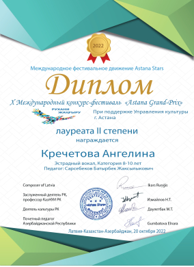 X дистанционный международный конкурс-фестиваль «Astana Grand-Prix»