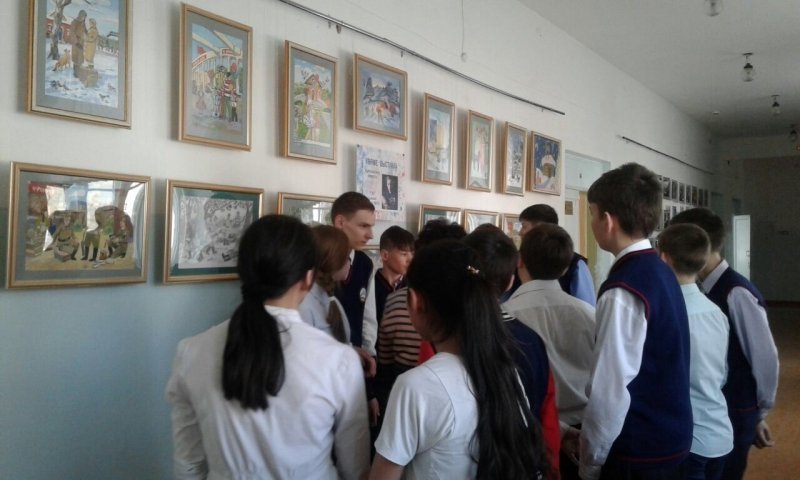 Выставка картин учащихся нашей школы, нашего 7  «А» класса.