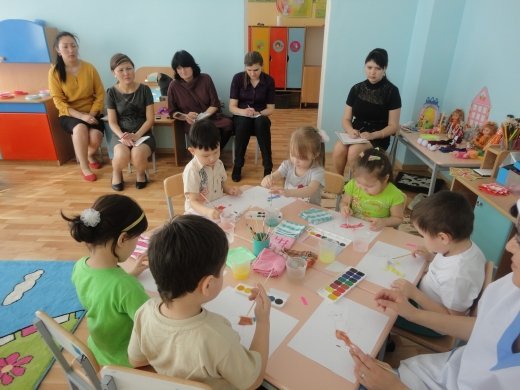 Открытое занятие во 2-ой младшей группе с казахским языком обучения