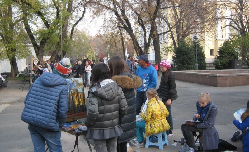 Пленэр юных художников в Алматы