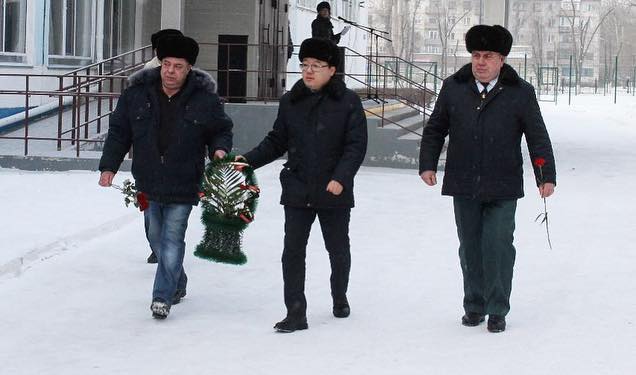 Митинг, посвященный открытию мемориальной доски в память выпускника нашей школы Финенко Анатолия Александровича