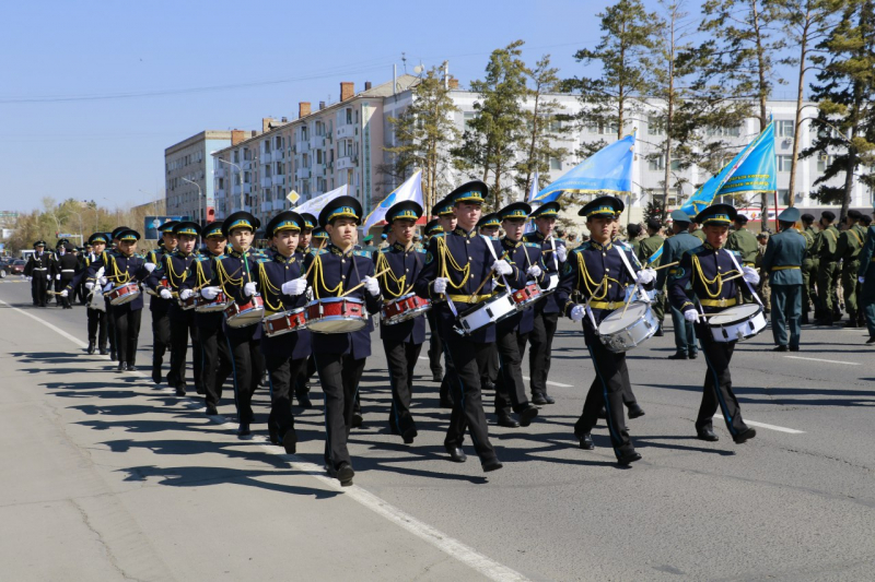 Павлодарда облыстық сап түзеу және әндер конкурсында