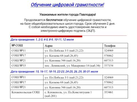 Халықты базалық сандық сауаттылыққа үйрету курстары