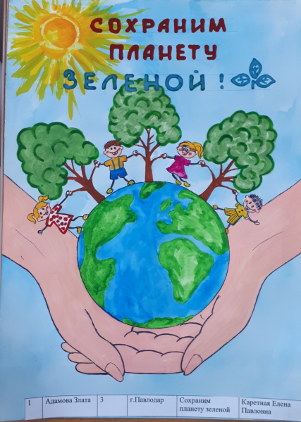 Конкурс Детских рисунков «Зеленая планета глазами детей»