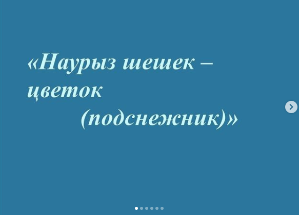 «Наурыз шешек - гүл (қар бүршік)» 