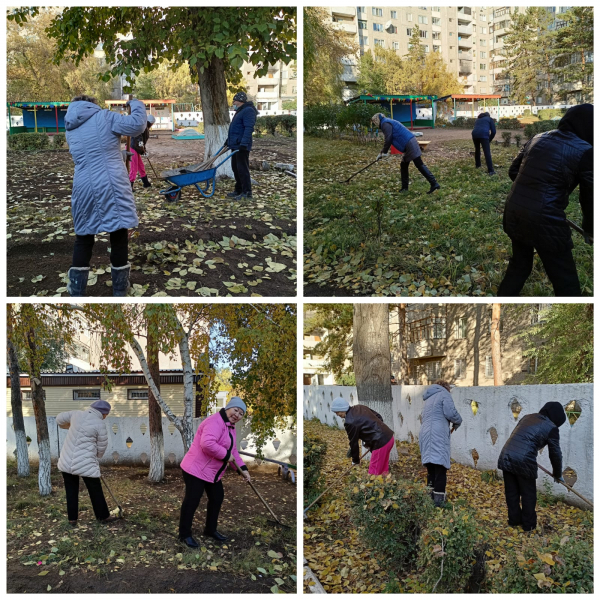 Біздің балабақшада сенбілік өтті / В нашем детском саду прошел субботник