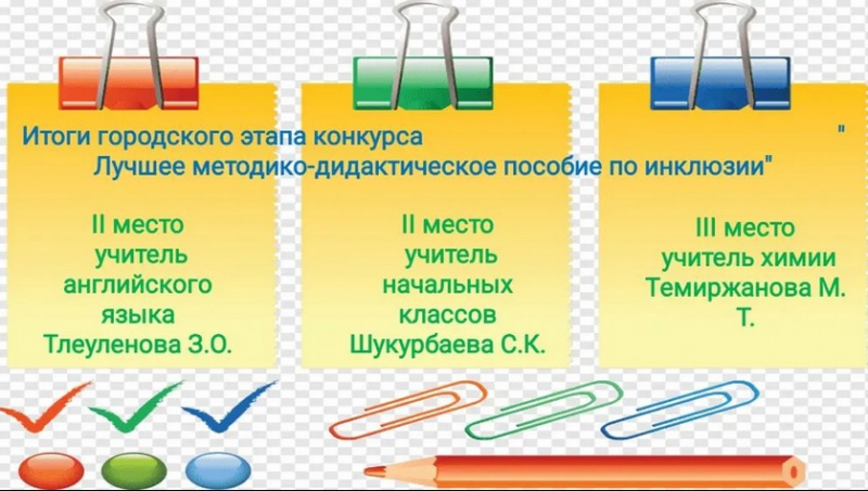 «Инклюзия бойынша үздік әдістемелік-дидактикалық құрал»