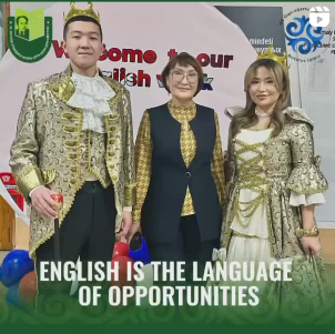 Мұхтар Әуезов атындағы меткебінде «English is the language of opportunities ағылшын тілі апталығының ашылуы өтті.  Жарқын оқиға таңертең ерте мектеп фойесінде оқушылар мен мұғалімдерді жинады, оған ерекше атмосфера берген британдық монархияның символы - п