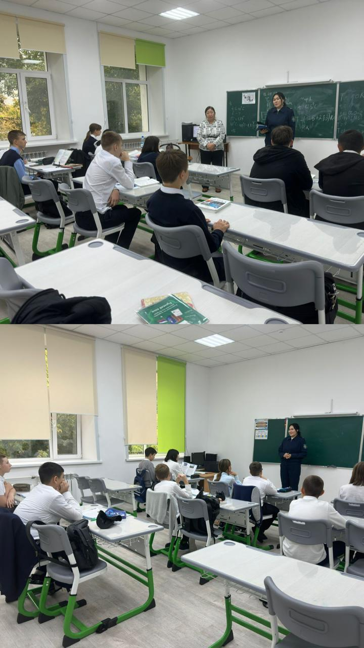 Психологи совместно с инспектором провели в 5-9 классах, беседу по профилактике правонарушений.