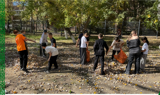 Субботник в честь Дня труда в нашей школе!