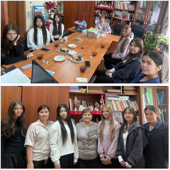 Педагогикалық еңбек ардагерімен жылы кездесу