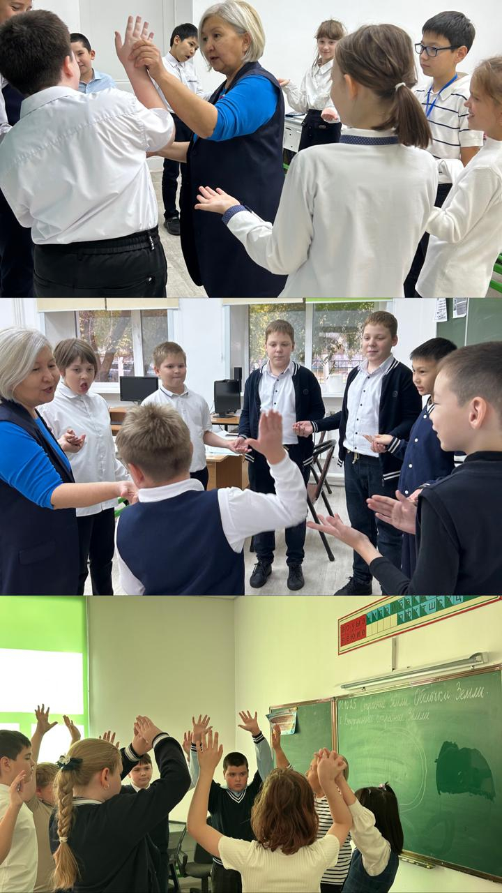 Для учащихся 5-х классов, психологи провели занятие «Мы дружные ребята». Целью занятия является сплочение класса.