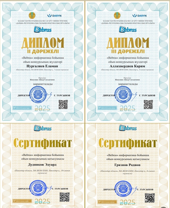 Итоги республиканского конкурса по информатике «Bebras»