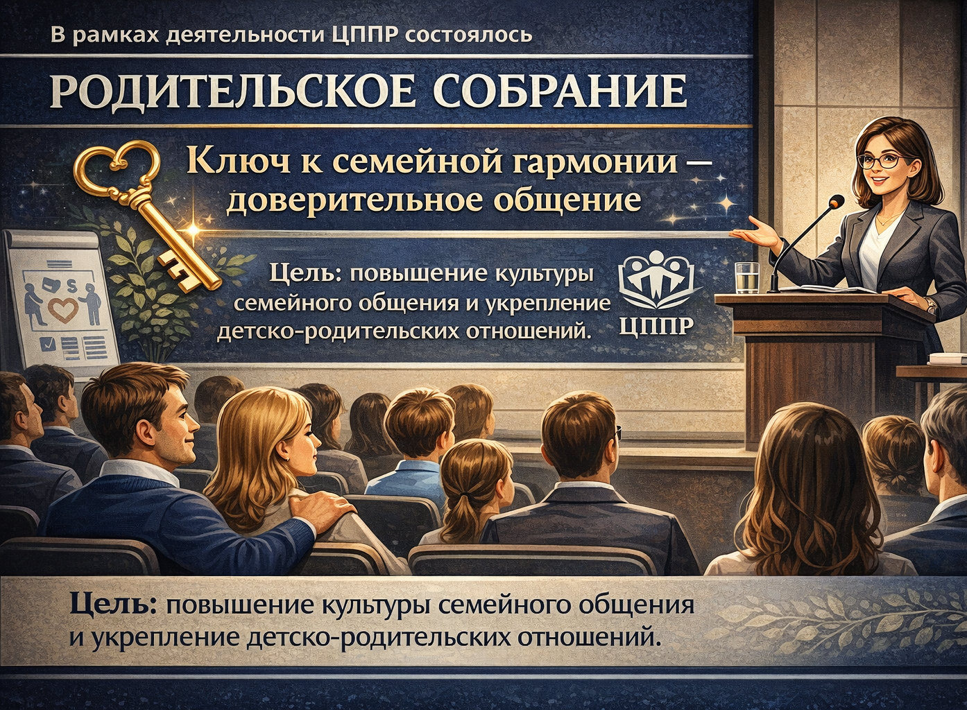 «Ключ к семейной гармонии — доверительное общение»