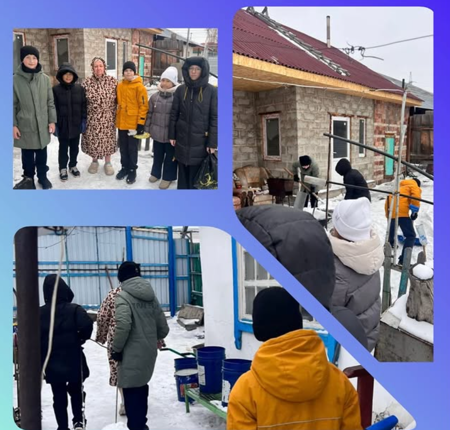 В дни светлого весеннего праздника «Наурыз Мейрамы» учащиеся 5 «Д» и 5 «Г» классов приняли участие в доброй акции помощи старшему поколению