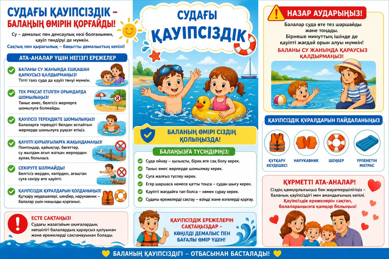 «Судағы қауіпсіздік — баланың өмірін сақтап қал!»