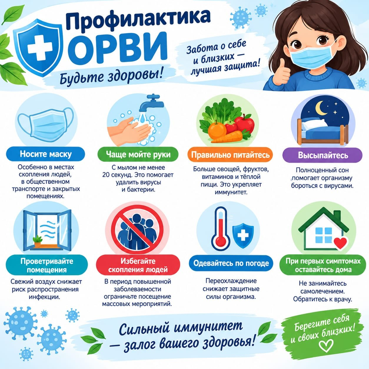 Білім алушылар арасында ЖРВИ-мен сырқаттанушылықтың күрт өсуіне байланыст, білім беру ұйымында профилактикалық және эпидемияға қарсы іс-шараларды күшейтуді сұраймыз.