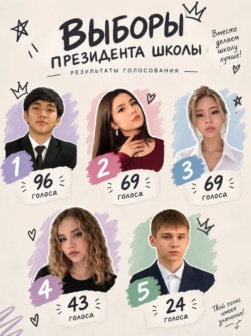 Итоги выборов президента школьного самоуправления!