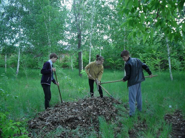 Помощь школьников городскому парку