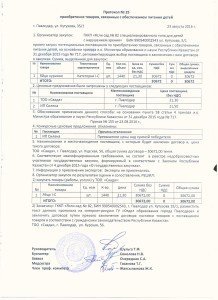 Яйцо куриное, Протокол №25